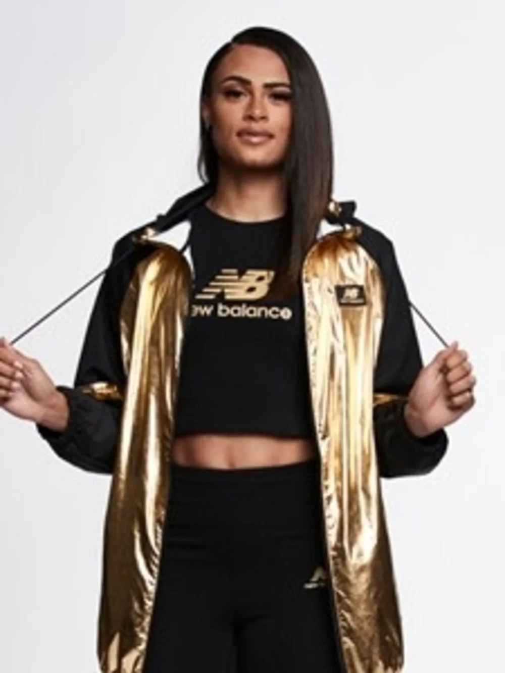 NWT New Balance Athletics Podium Shine Windbreaker Jacket